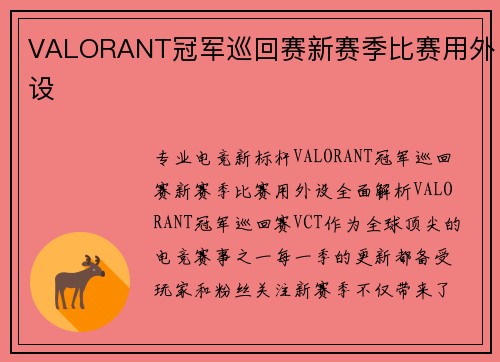 VALORANT冠军巡回赛新赛季比赛用外设